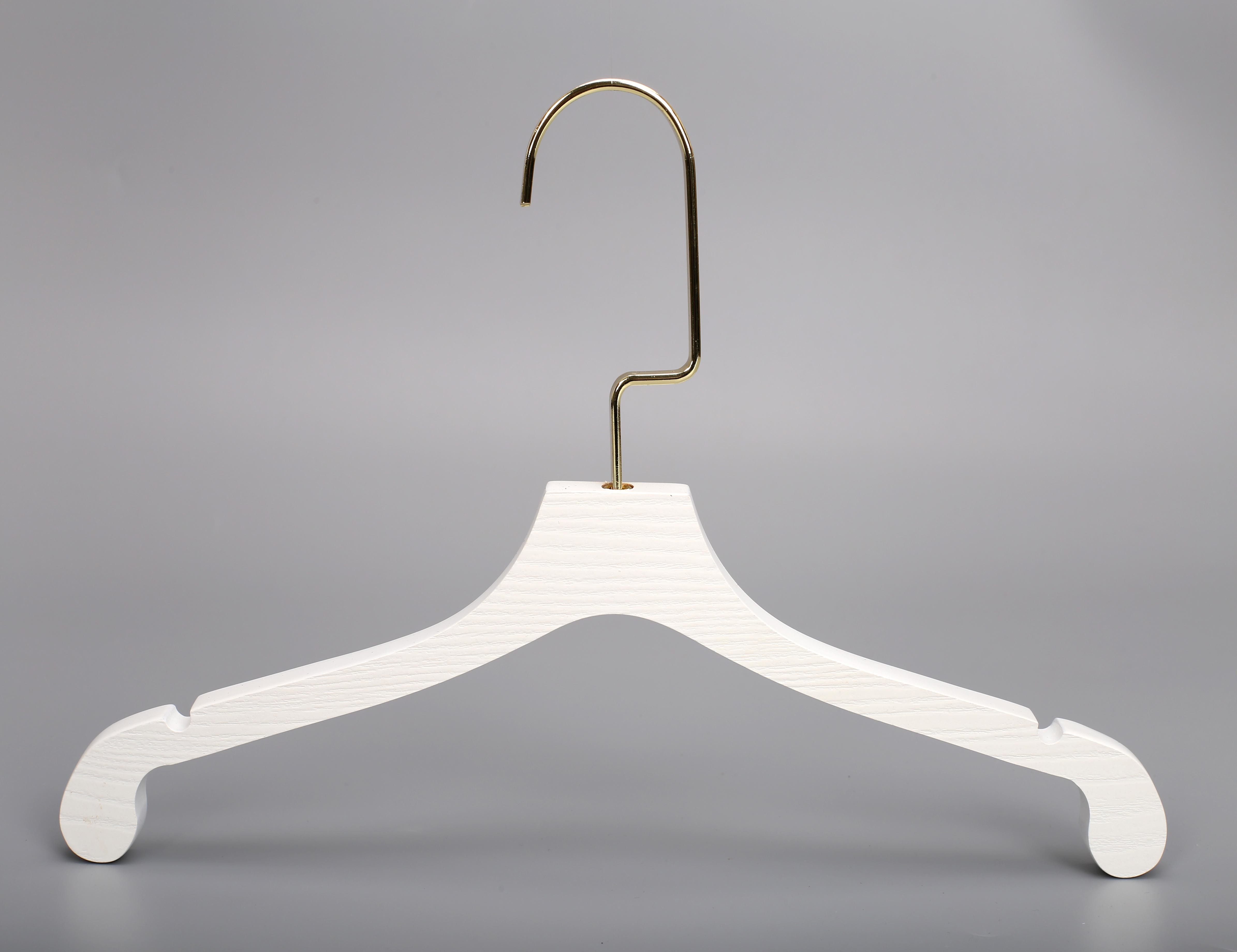 Beautiful Recycled Wooden Children Hangers White for Clothes Design