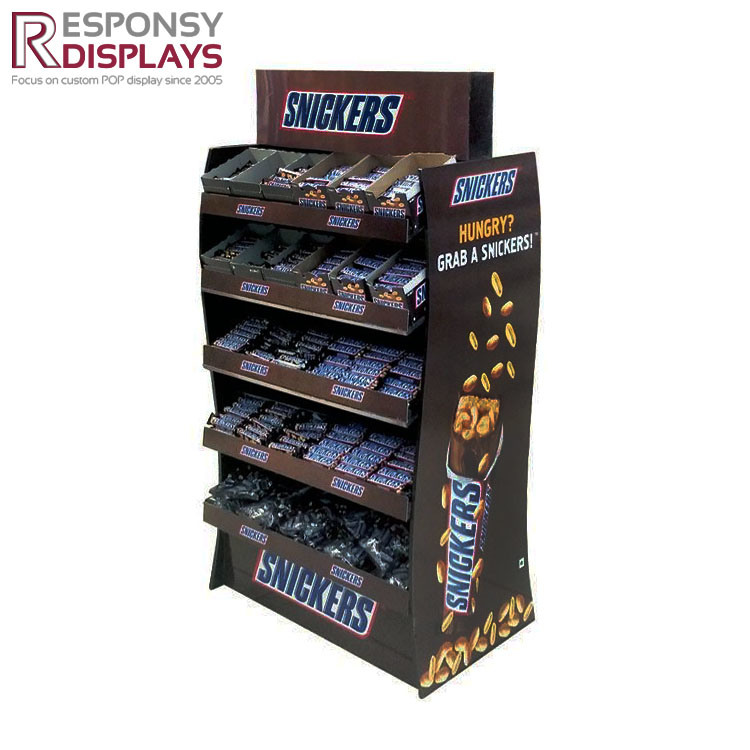 Floor Chocolate Bar Coffee Beverage Display Shelves