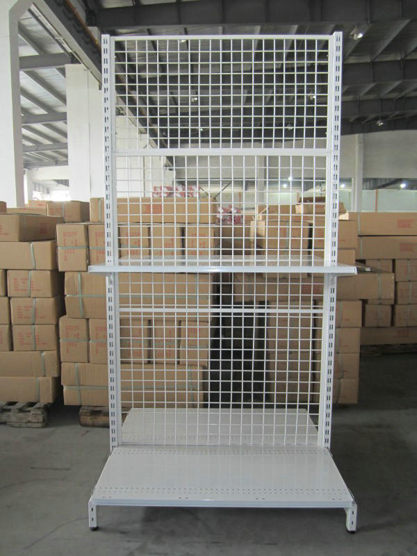 Wire Mesh Back Gondola Supermarket Shelf