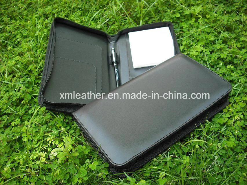 Zipper Around Genuine Leather Holder for Travel