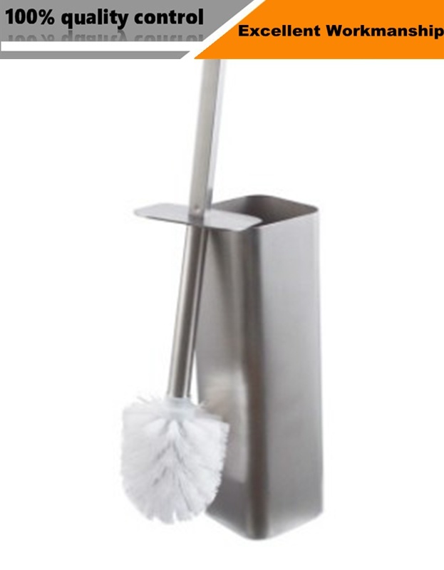 Sanitary Stainless Steel Square Design Toilet Brush Holder Supplier