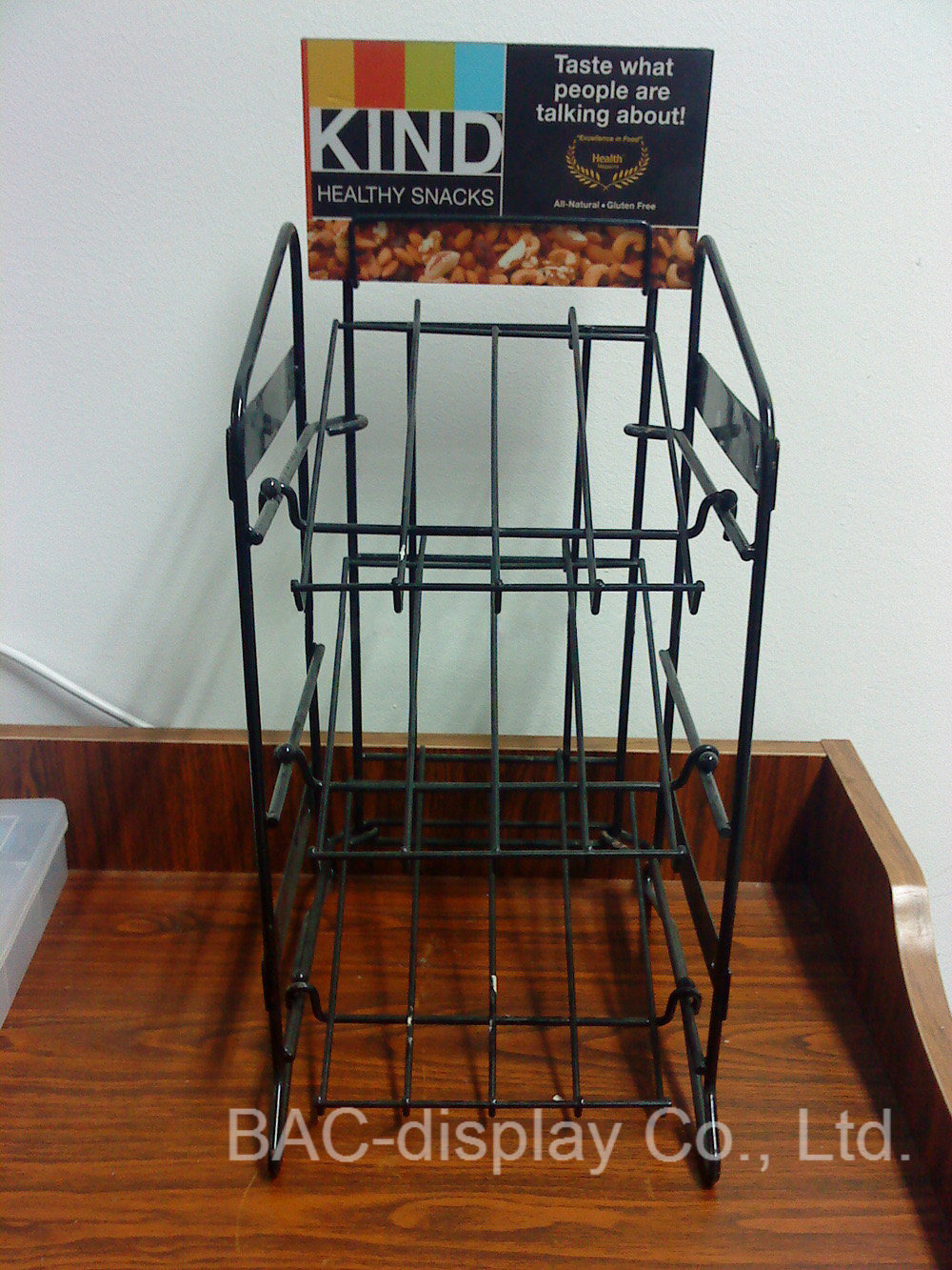 Factory Outlet Durable Supermarket Countertop Metal Wire Snack Instant Coffee Display Rack