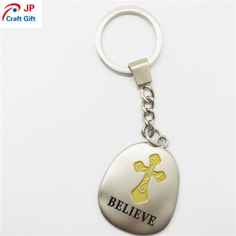 Custom High Quality Cross Pattern Metal Keychain