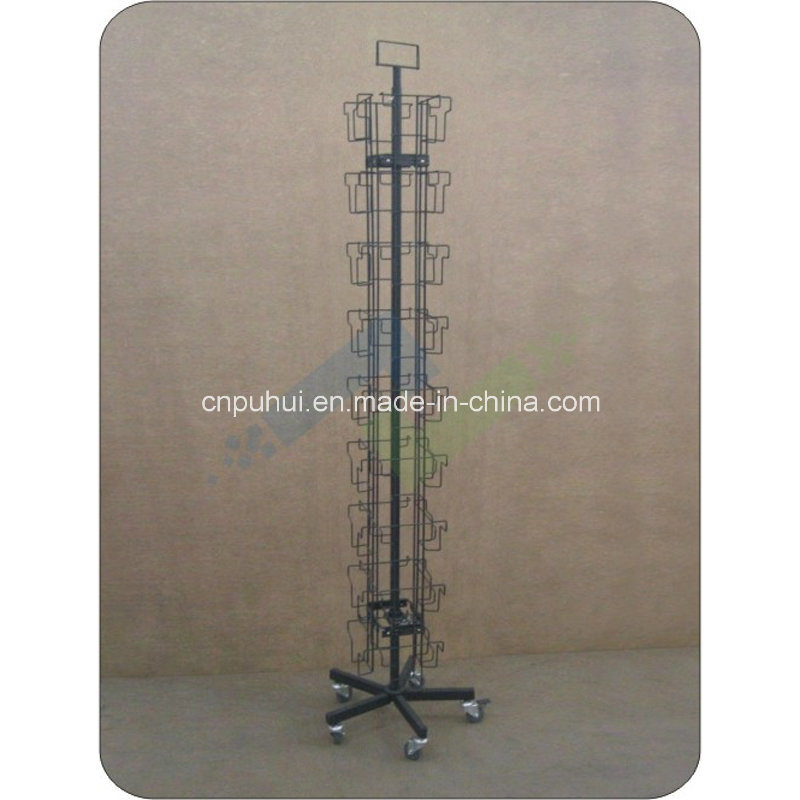 Floor Revolving Card Display Rack (PHC208)