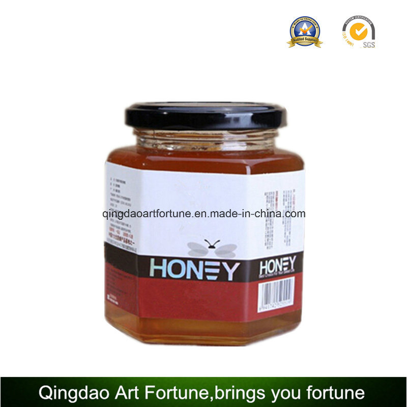 Hexagon Glass Jars for Food and Honey with Metal Cap