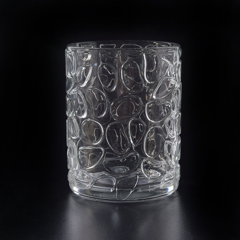 Straight Candle Holder with Finger Patterned