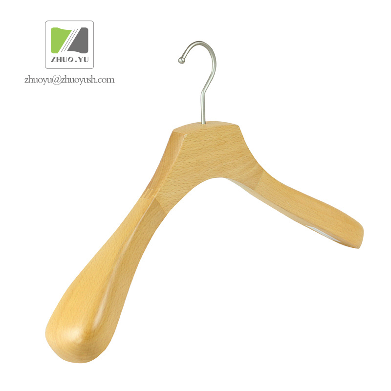 Beech Wood Cloth Hanger for Men Garment Brand Shop