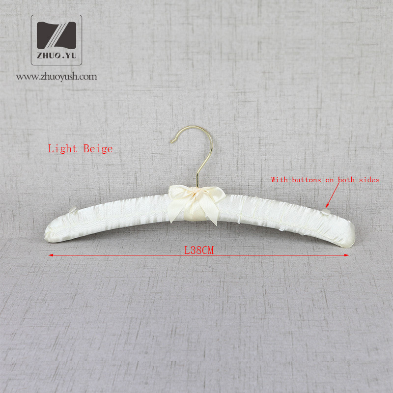 Hotel Use Non-Slip Satin Padded Cloth Hanger