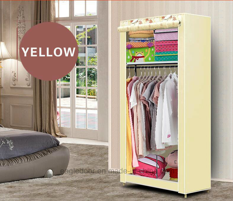 Modern Simple Wardrobe Household Fabric Folding Cloth Ward Storage Assembly King Size Reinforcement Combination Simple Wardrobe (FW-26C)