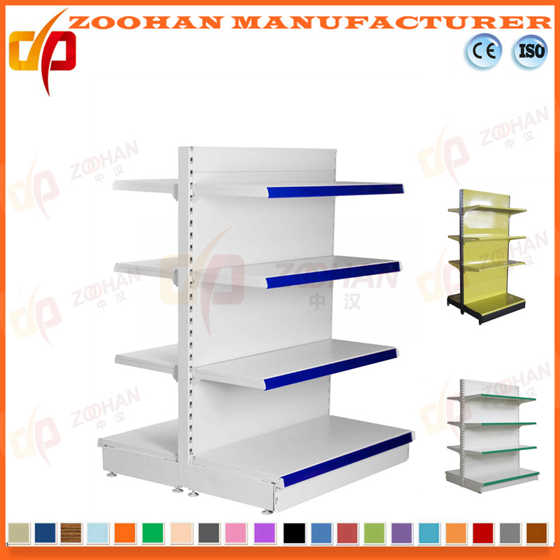 Sale Customized Iron Double Sided Display Supermarket Shelving (Zhs509)