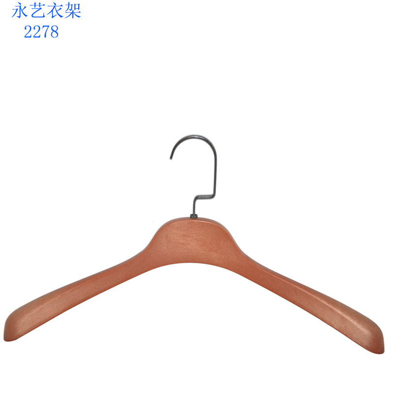 High Quality Hotel Wooden Looking Plastic Clothes Hanger