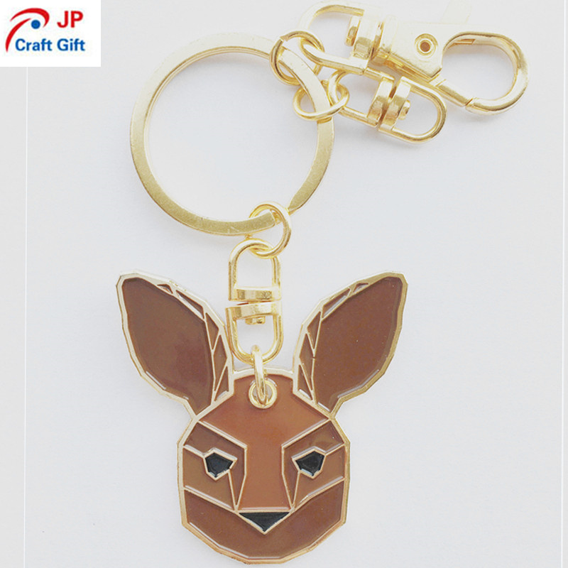 Custom High Quality Rabbit Shape Metal Keychain