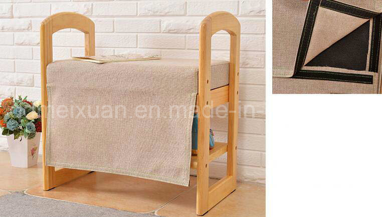 Solid Wooden Footstool Shoe Rack (M-X2562)