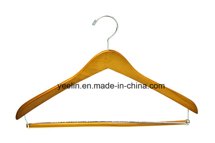 China Supplier Yeelin Natural Wood Coat Clothes Hanger for Suits (YLWD-c3)