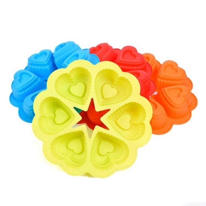 Eco-Friendly 6 Cavities Silicone Mold Cup Cake Moulds