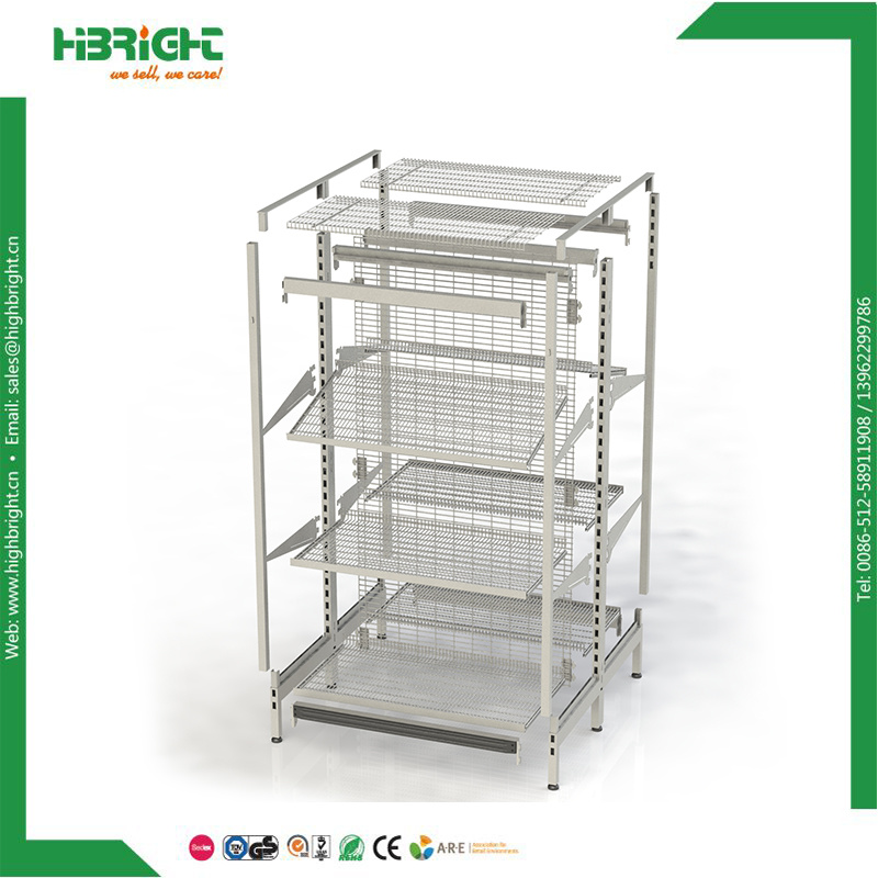 Warehouse Convenience Store Shelving Wire Gondola Shelf