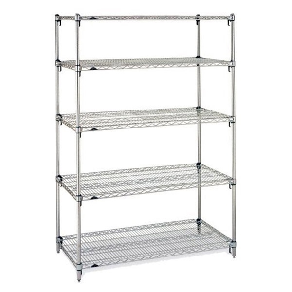 Chorm Plate Metal 5-Tries Wire Shelving Rack