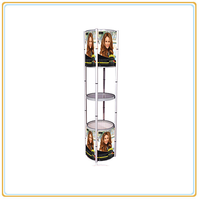 Promotional Display Rack with Folding Shelves