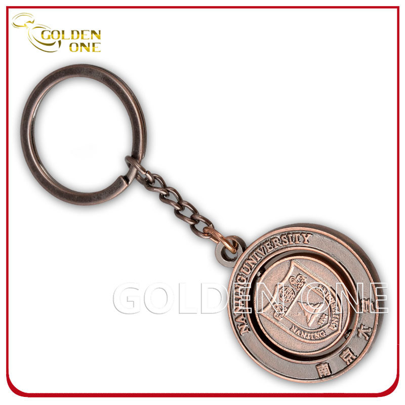 Custom Embossed Rotating Antique Copper Metal Key Holder