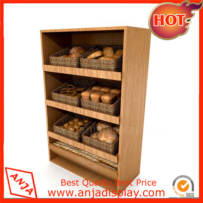 Wooden Food Display Counter Food Display Rack