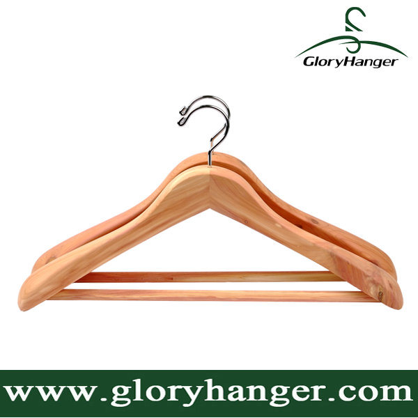 Cedar Wood Coat Hanger, Adult Suit, Coat Hanger with Bar