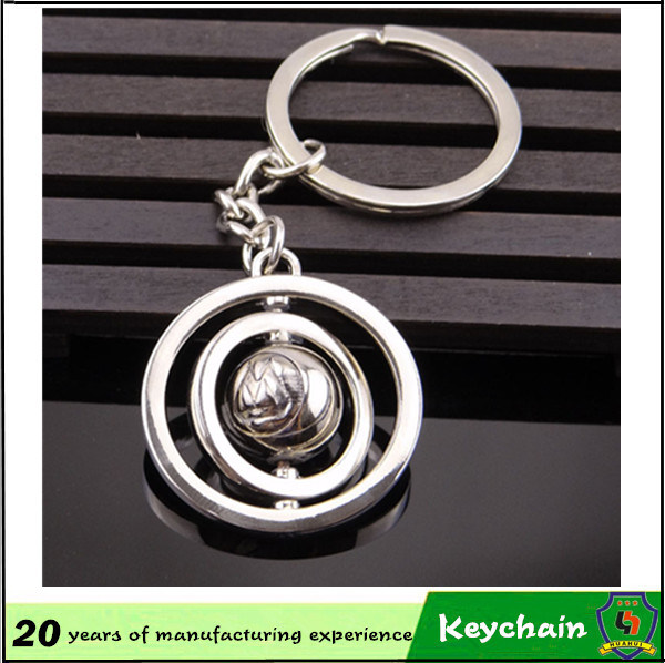 New Design Metal Rotating Ball Keyring