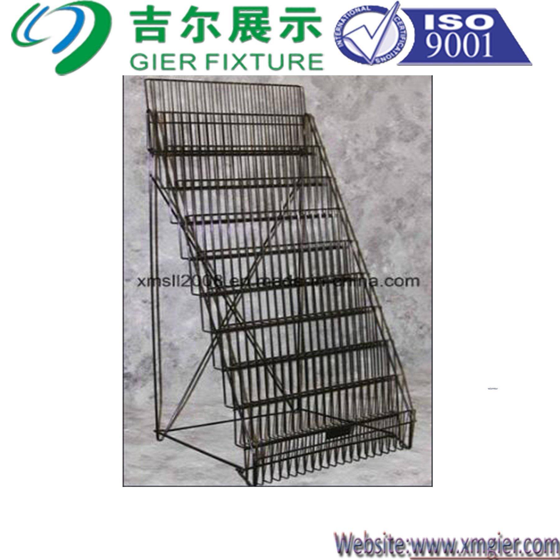 10 Tier Metal Magazine Rack for Display (CPY-R26)