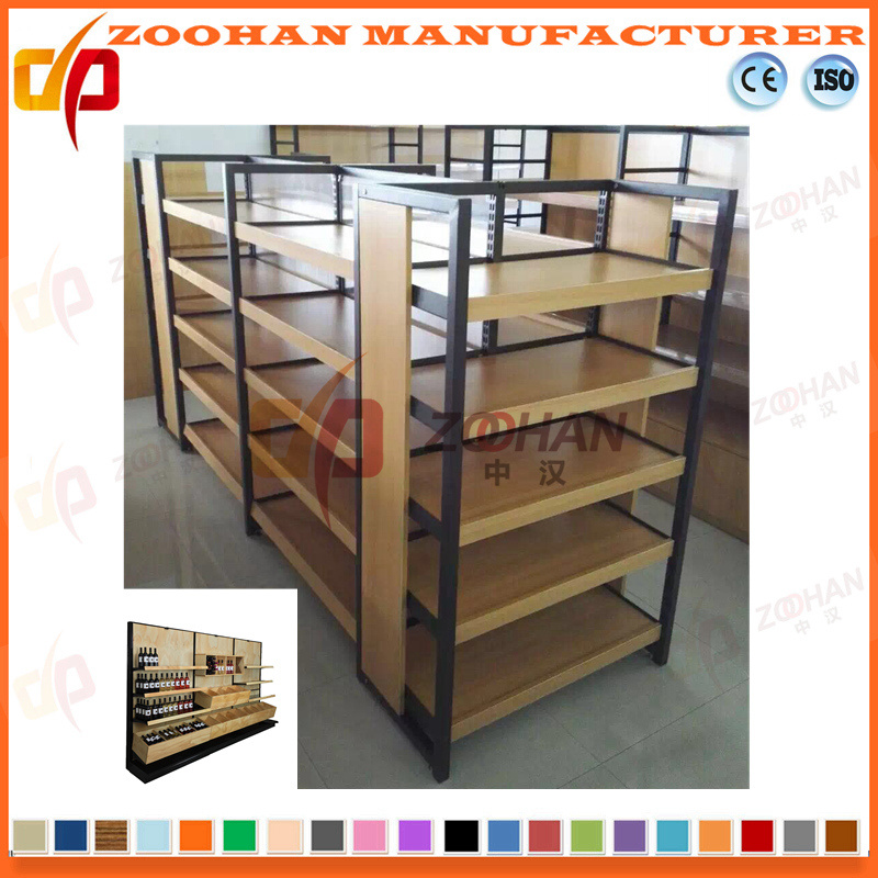 New Customized Supermarket Retail Display Wooden Shelf (Zhs257)