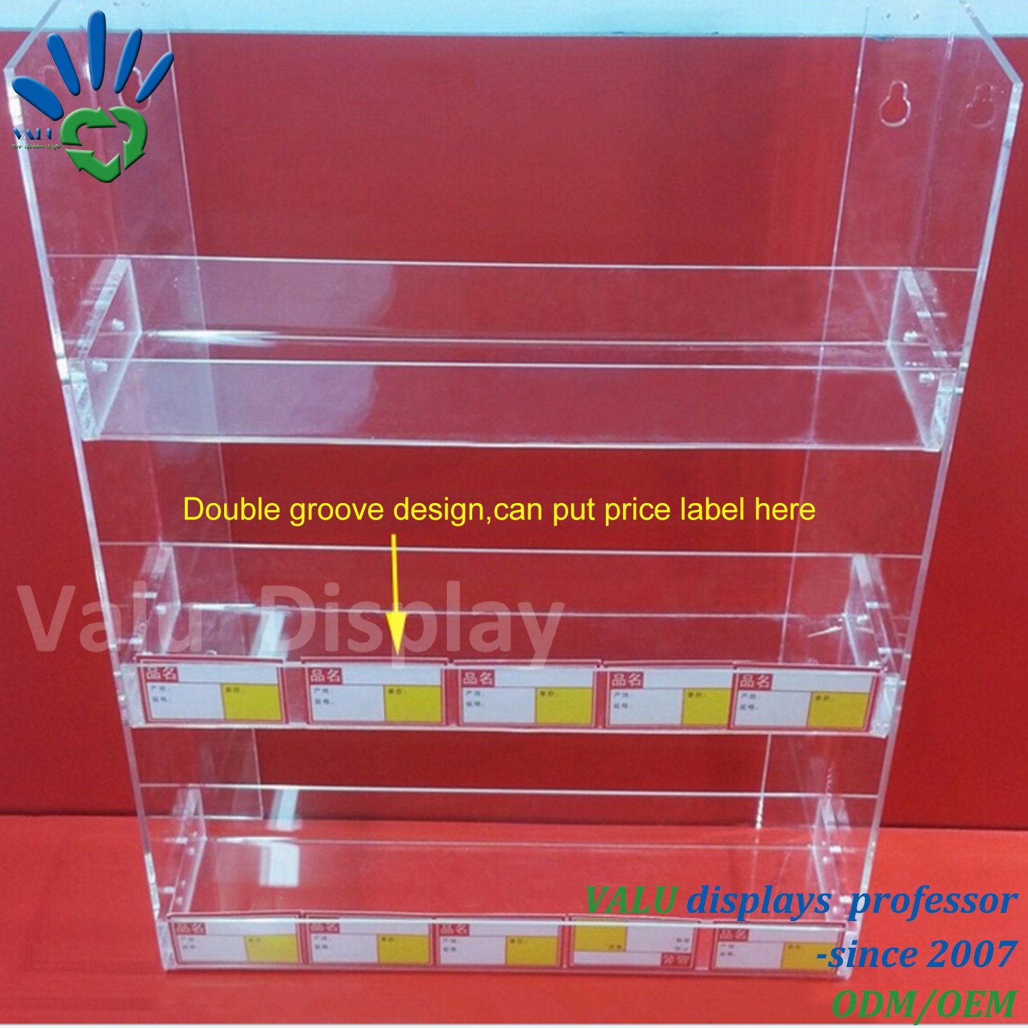 Acrylic Tobacco Display Shelf for Sales