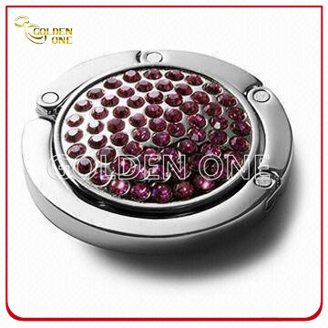 Red Crystal Stone Decoration Circle Shape Bag Holder