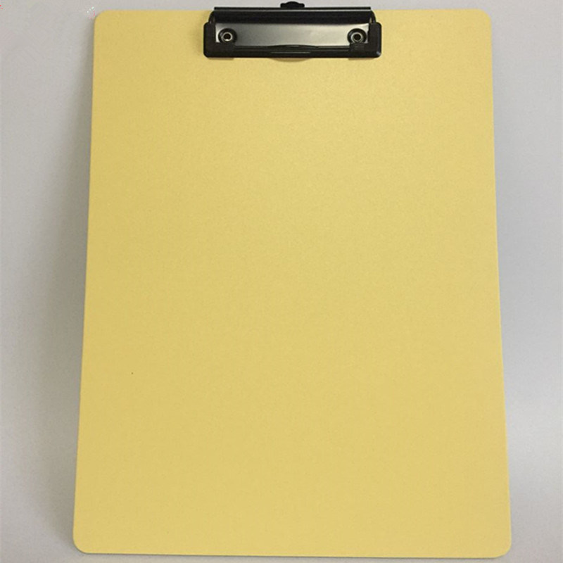 Custom A4 Yellow Flexible PP Foam Clipboard with Metal Clip