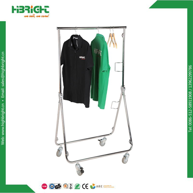 Retail Commercial Rolling Clothing Display Racks