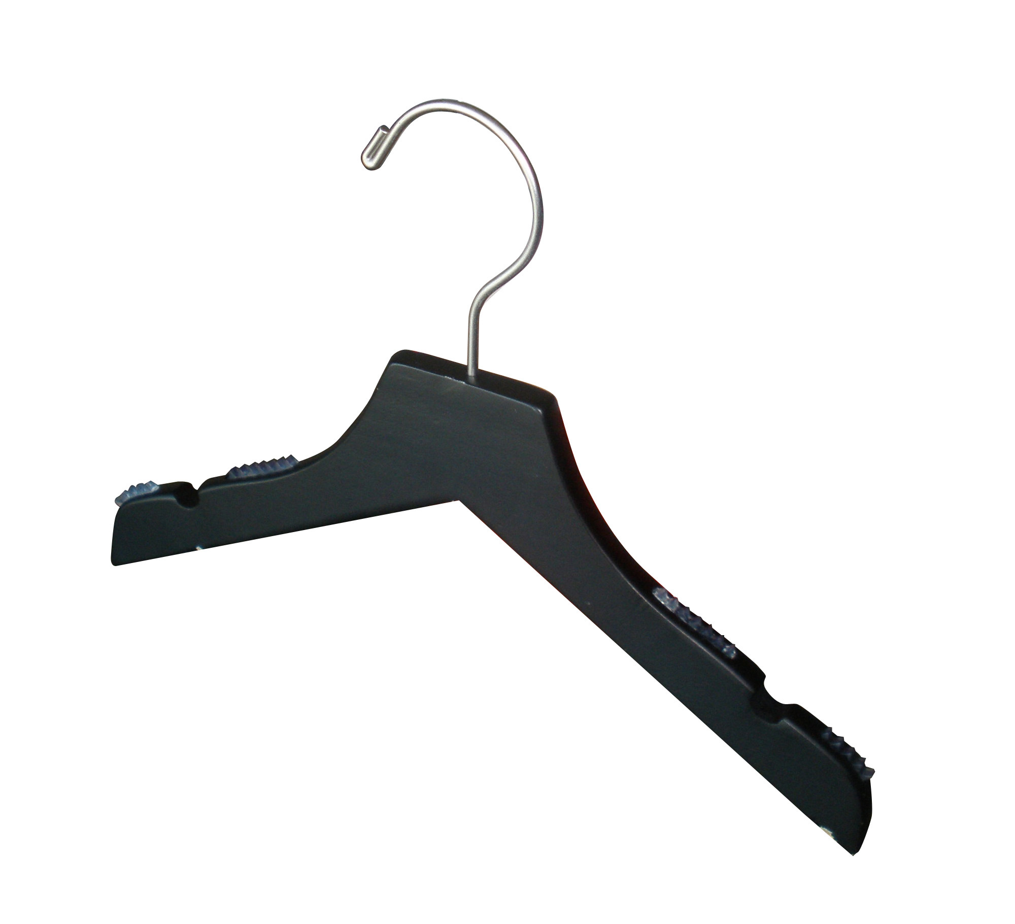 Black Children Wooden Hanger with Prevent Slippery, Clothing Hanger