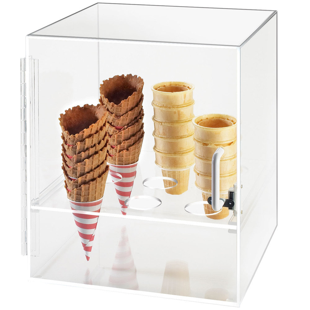 Supermarket Family Used Cute Clear Acrylic Ice Cream Cone Holder