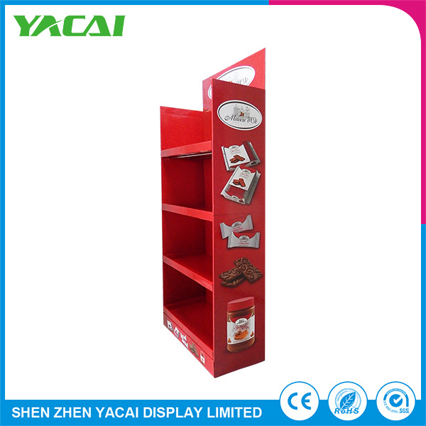 Floor Paper Cardboard Exhibition Stands Retail Products Display Rack