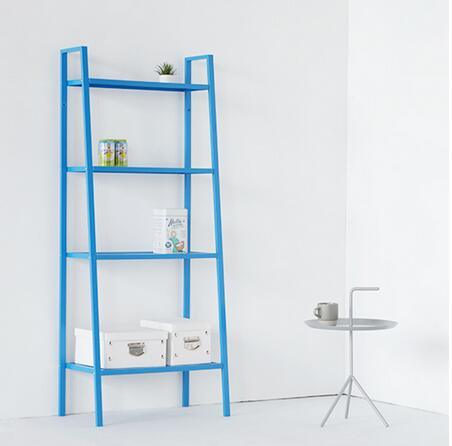 a Frame Storage Rack Metal Grating Shelves