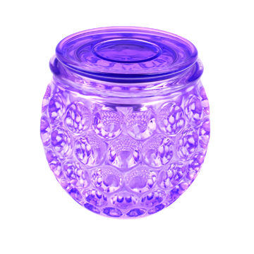 Globe Shape Heavy Glass Candle Holder with Glass Lid