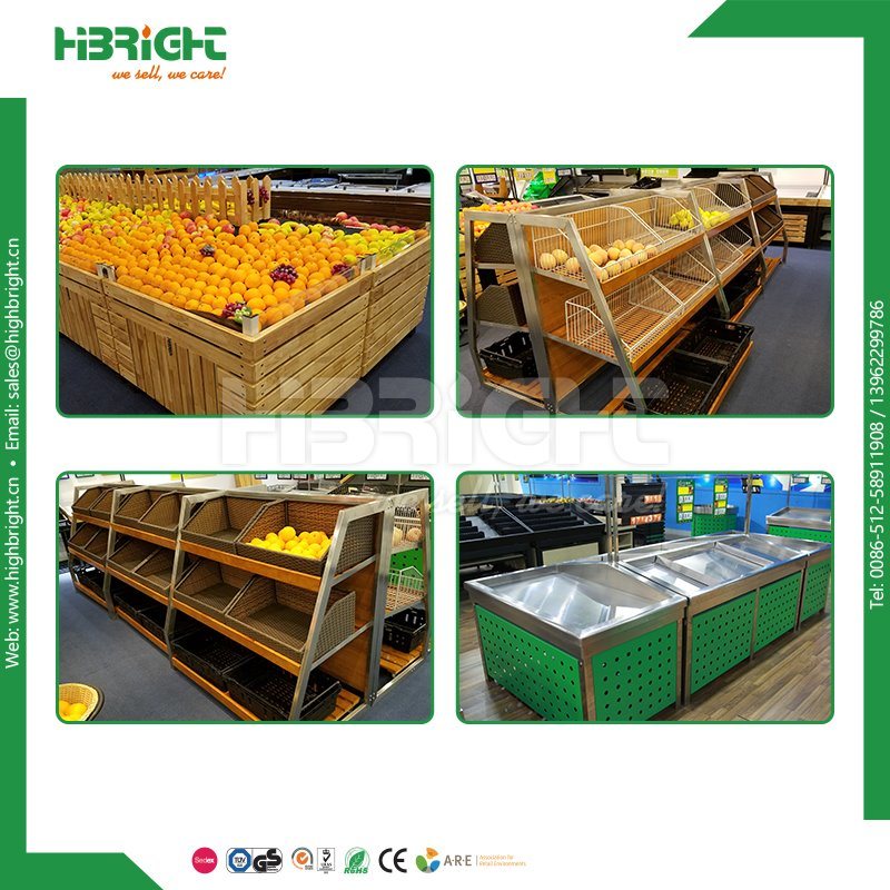 Supermarket Display Racks for Fruits and Vegetables