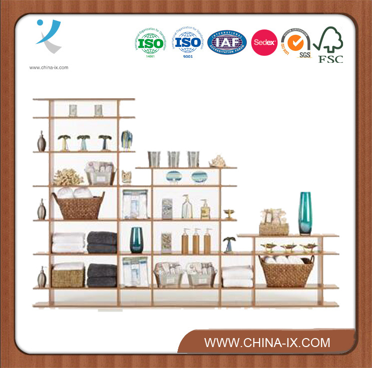 Customized 9' Wide 3-Tier Display Shelf with Space Divider