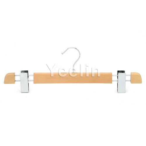 Wooden Trouser Hanger with Clips (200-43830)