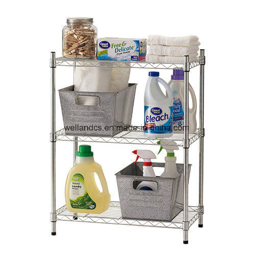 Space Save Chrome Metal 3 Tiers DIY Home Bathroom Storage Rack