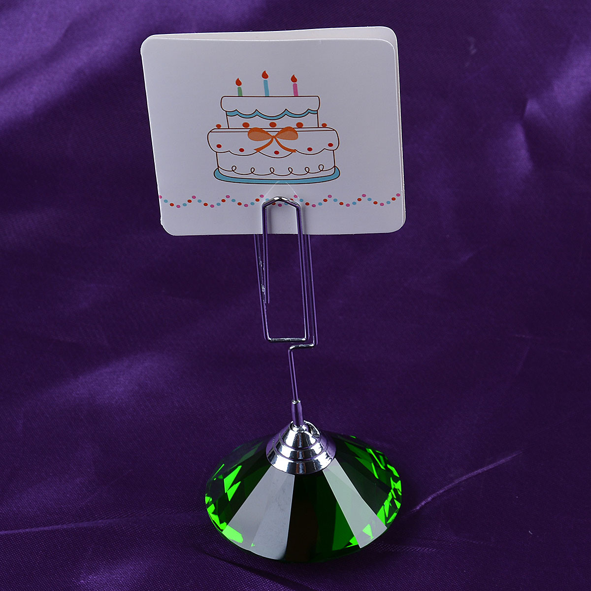 Crystal Memo Card Holder of Table Number Stand Wedding Favor