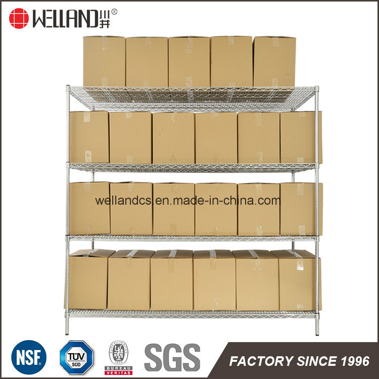 4 Tiers 800lbs Heavy Duty Factory Warehouse Storage Metal Wire Shelving Rack