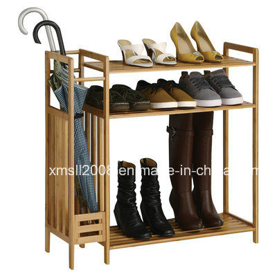 Three Tiers Shoe Rack with Umbrella Rack with CE (G-SR08)