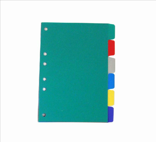 Assorted Index Divider -6 Tab/PP Folder (F-A035)