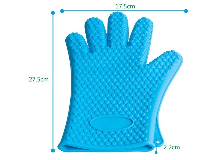 Silicone Hot Kitchen Pot Holder Glove Oven Mit (EB-93256-9)