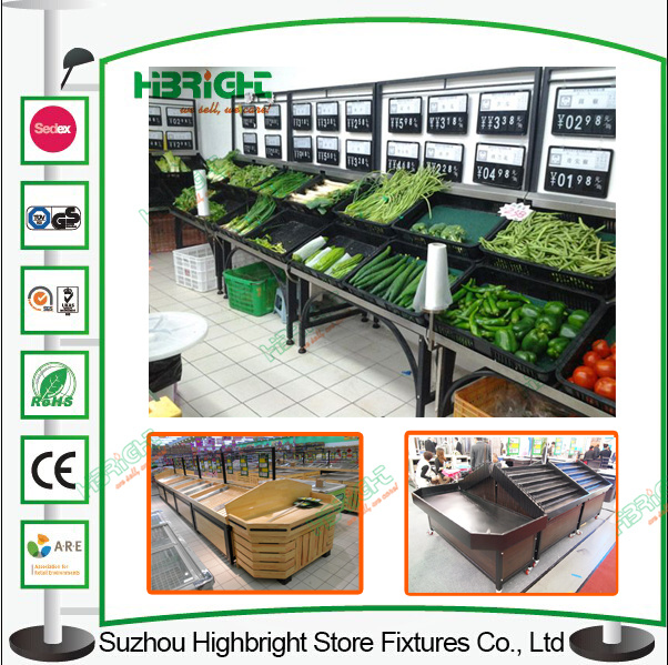 Promotional Fruit Vegetable Display Racks for Supermarket