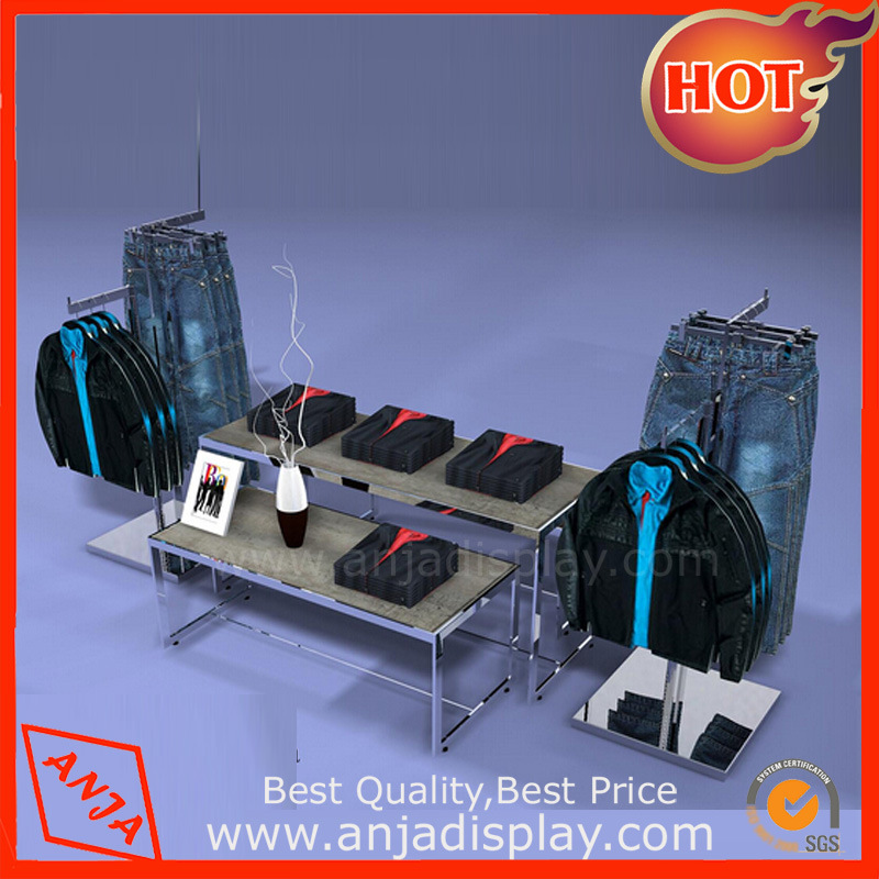 Metal Trousers Display Rack with Display Table