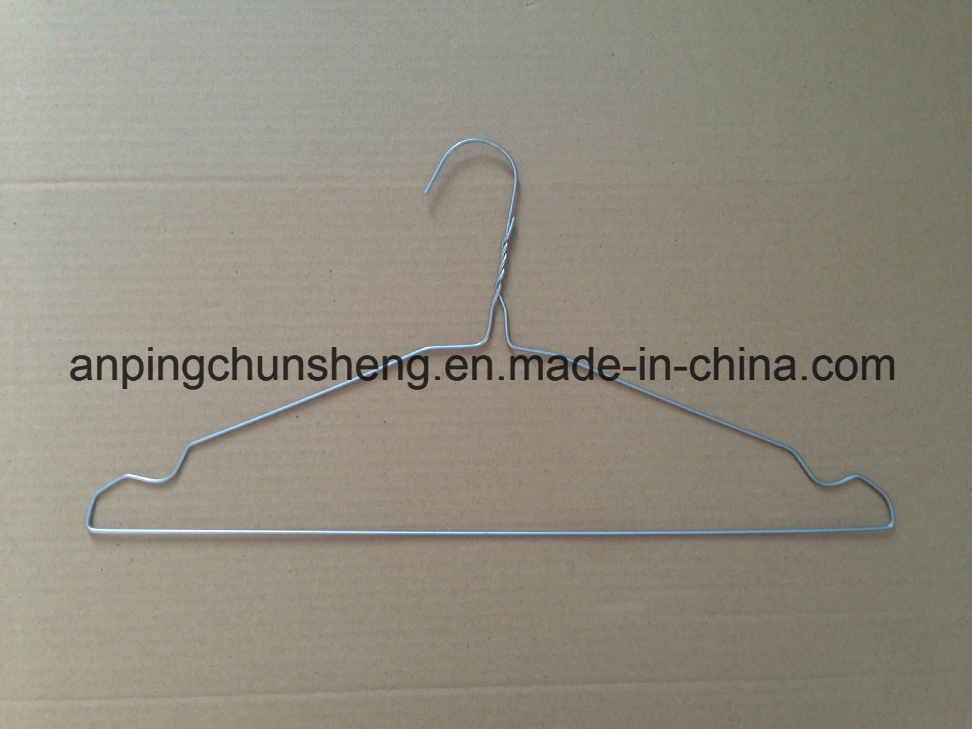 Green Metal Wire Dry Cleaning Hangers for Laundry Clothes