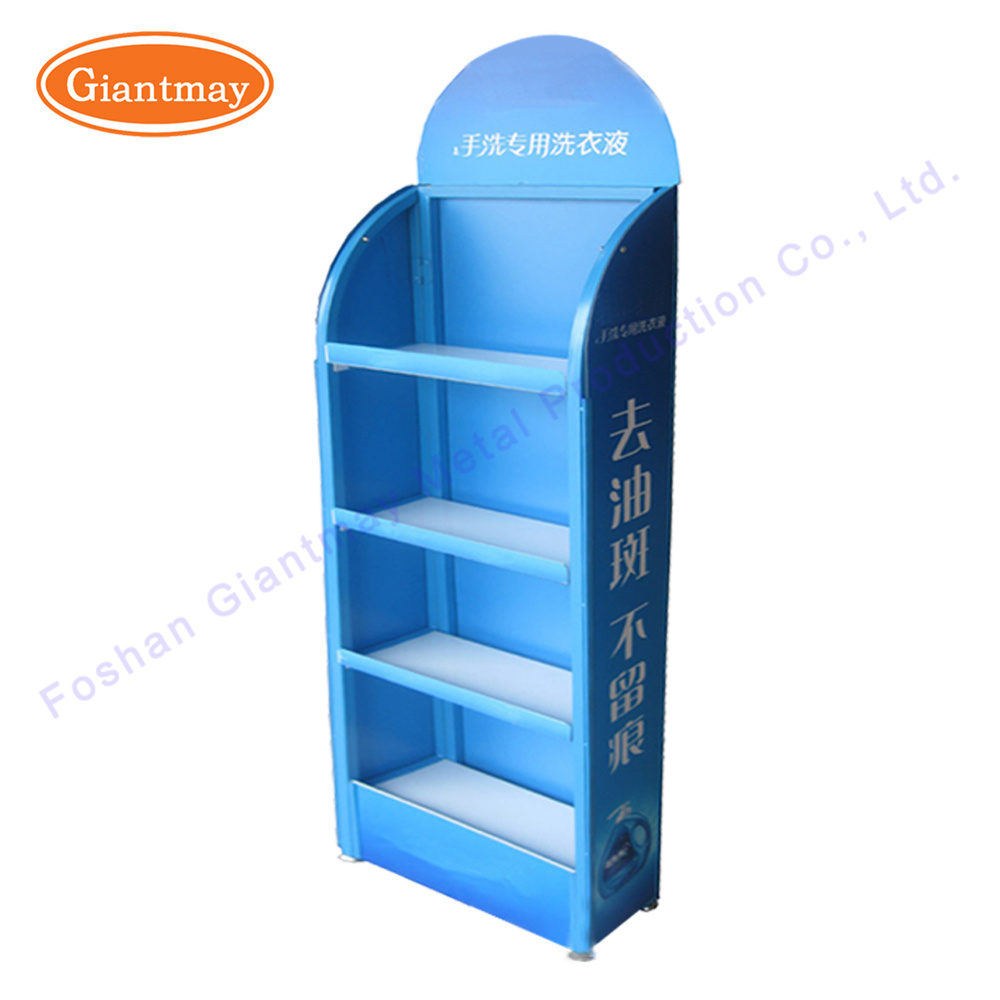 4 Tier Display Shelf Bottle Display Rack for Retail Stores